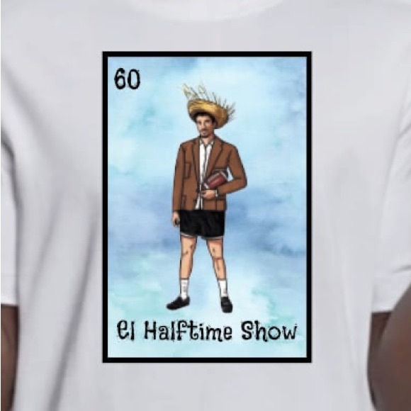 Bad Bunny El Halftime Show Football Blue Loteria Shirt - Picture 4 of 6